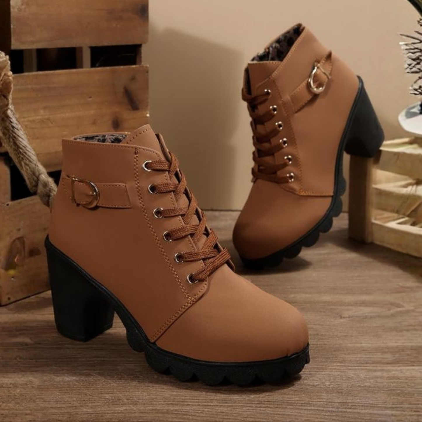 KATNI™ Lace-Up Ankle Boots