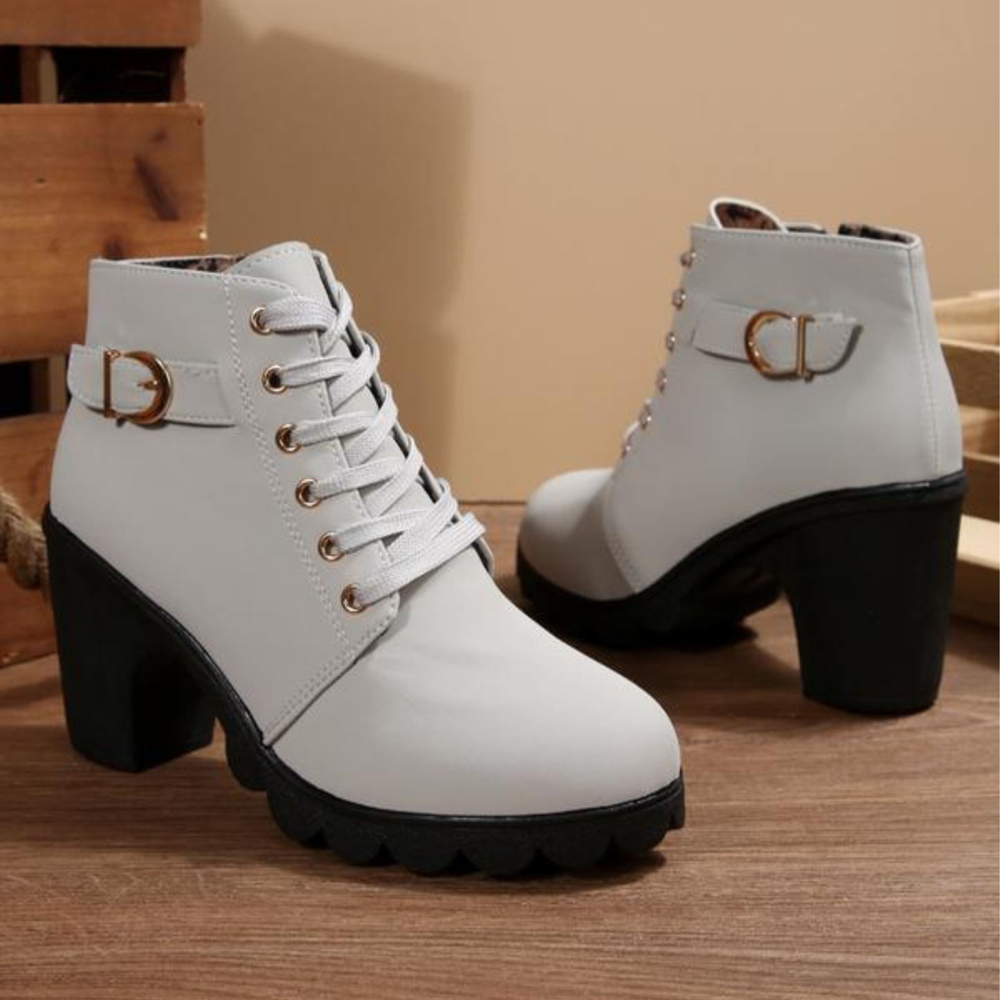KATNI™ Lace-Up Ankle Boots