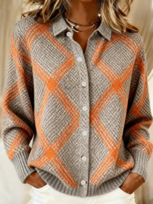 Christina™ – Warm Multicolour Check Blouse