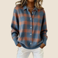 Valeria™ – Retro Check Buttoned Knit Sweater