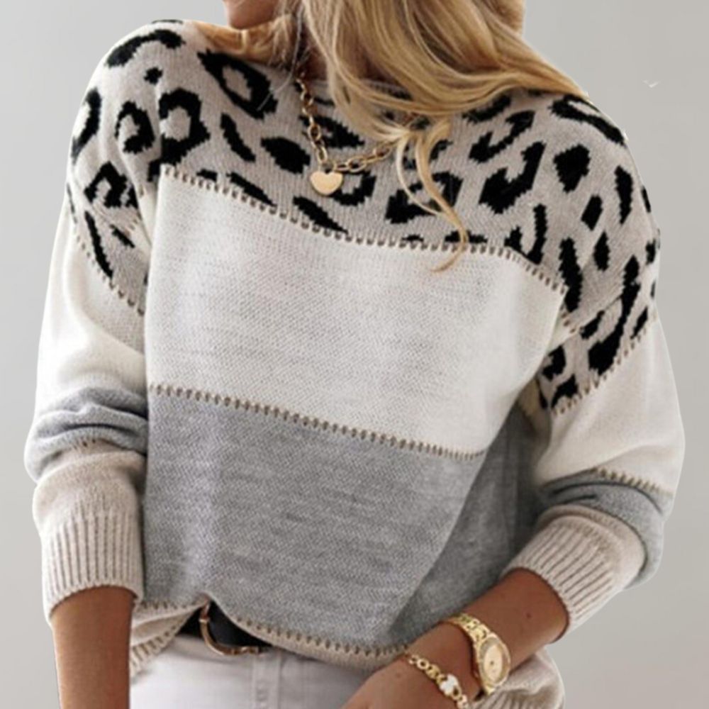 Seraphina™ – Ultra-Soft Leopard Knit Sweater