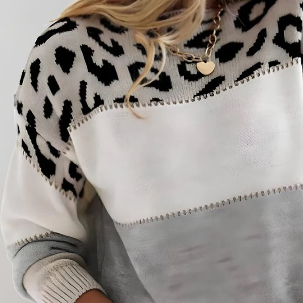 Seraphina™ – Ultra-Soft Leopard Knit Sweater