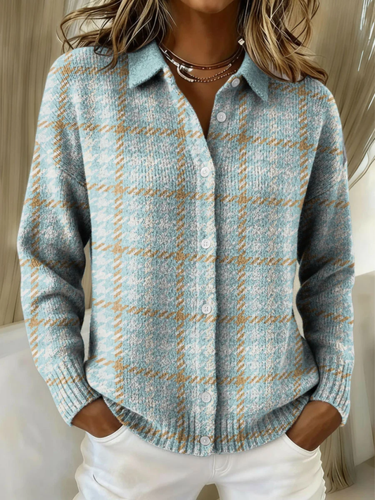 Tara™ – Soft Sand Check Blouse